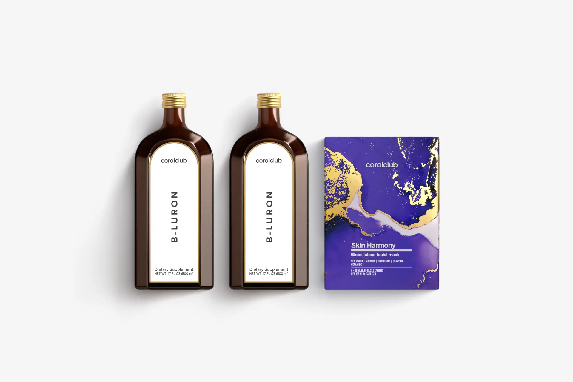 B-Luron + Skin Harmony Biocellulose Facial Mask (5 sašē paciņas)